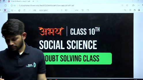 Doubt Solving class