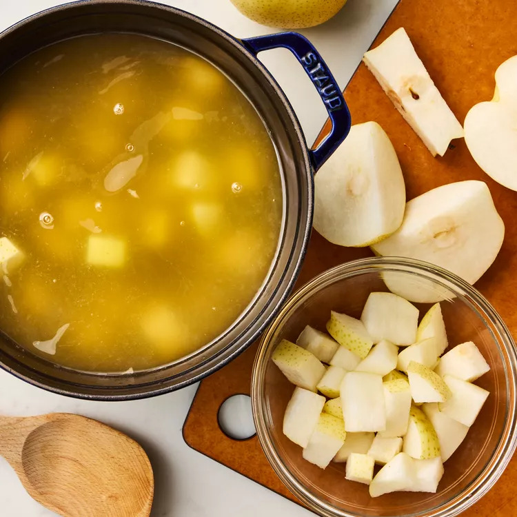 Winter Mushroom Soup with Asian Pear for Comfort