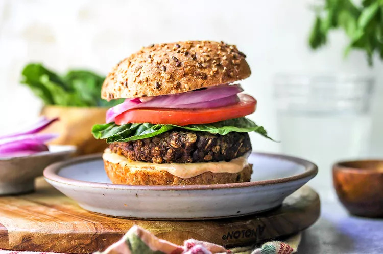 Quinoa Cowboy Veggie Burger