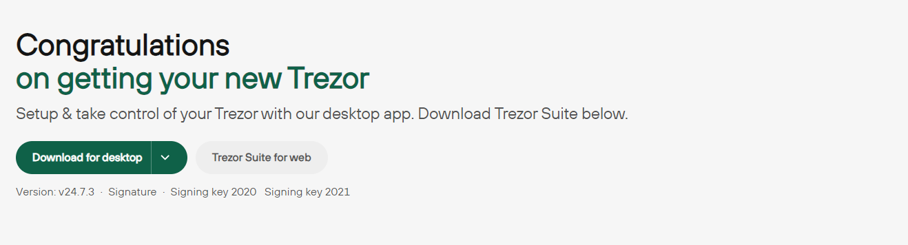 Trezor Suite App