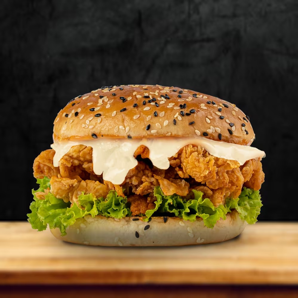 Chicken Classic Zinger Burger Kurkure