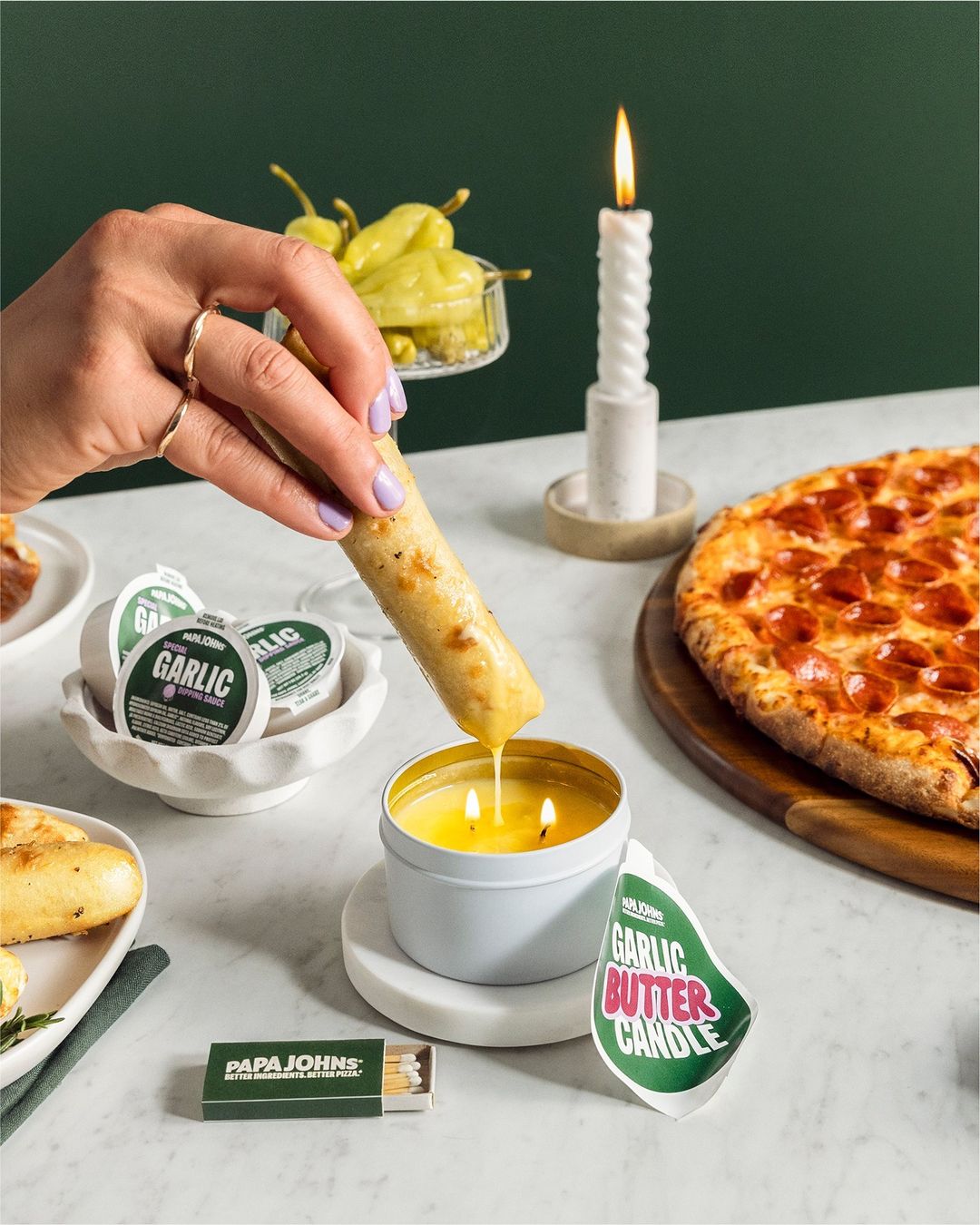 Papa Johns- garlic butter candle